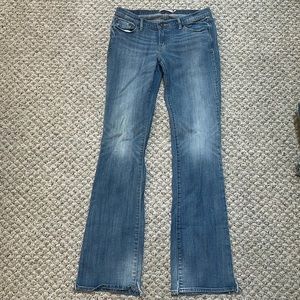 Abercrombie & Fitch stretch jeans. 2L.Bottoms cut.Very faint stains seen in pics
